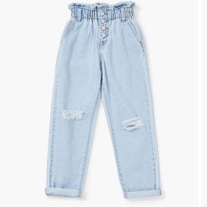 Girls Forever 21 Paperbag Jeans